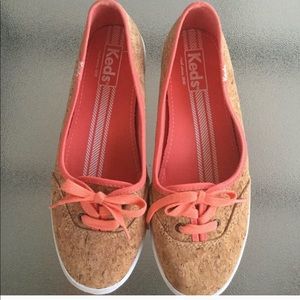 Keds Womens Teacup Cork Sneakers Sz 7.5 EUC
